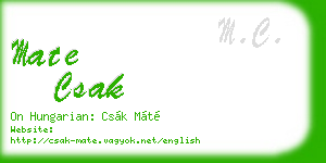 mate csak business card